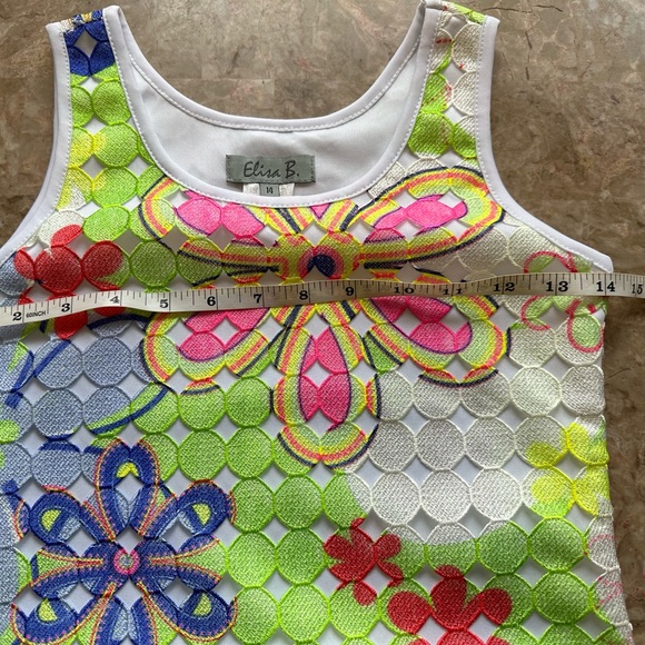 Elisa B summer floral dress girls size 14 - Picture 7 of 7